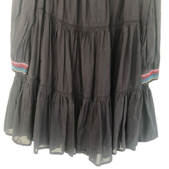 ‎FREE PEOPLE Sunbeam Floral Embroidered Off Shoulder Tiered Boho Dress Si… - Picture 8 of 11